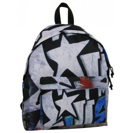 Graffiti Teen hátizsák iskolatáska 42x32x14cm, Star *