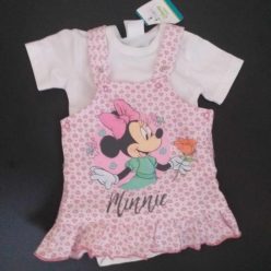   Disney Minnie két részes baba ruha fehér alapon szívecskés minta Méret: 68 cm