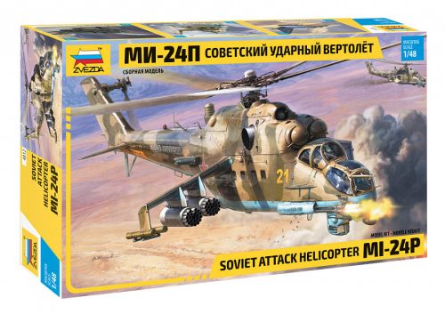 Zvezda MIL Mi-24P Russ.Attack Helicopter  1:48 makett helikopter (4812)