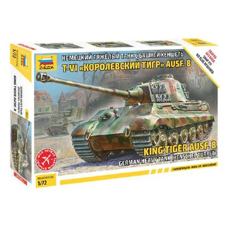 Zvezda King Tiger Henschel  1:72 makett harcjármű (5023)