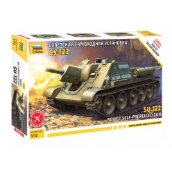   Zvezda SU-122 Soviet Tank Destroyer  1:72 makett harcjármű (5043)