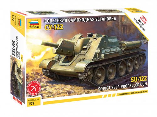 Zvezda SU-122 Soviet Tank Destroyer  1:72 makett harcjármű (5043)