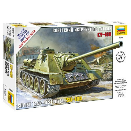 Zvezda Soviet Self-propelled Gun SU-100  1:72 makett harcjármű (5044)