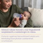 Lansinoh Cumisüveg 3h+ közepes folyású etetőcumival + fedéllel 240 ml