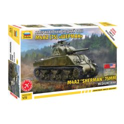 Zvezda M4 A2 75mm Sherman 1:72 makett harcjármű (5063)