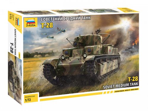 Zvezda T-28 Soviet Tank 1:72 makett harcjármű (5064)