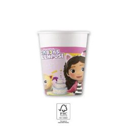   Gabby's Dollhouse, Gabi babaháza papír pohár 8 db-os 200 ml FSC *