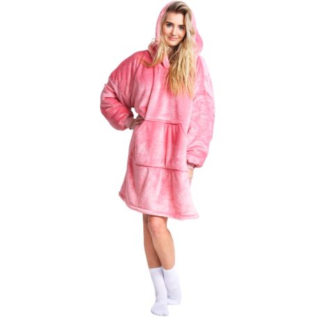 Noxxiez felnőtt belebújós kapucnis takaró XL - rózsaszín