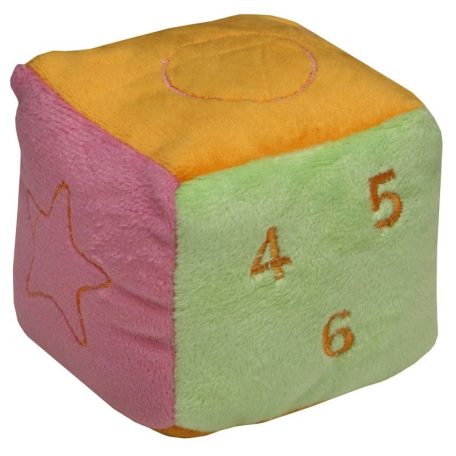 BabyBruin Plüss Csörgő kocka 8*8*8 cm színes