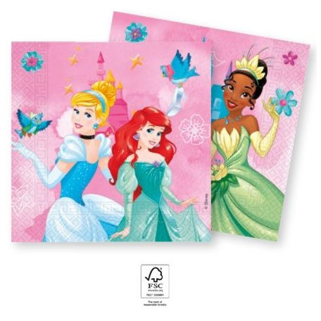 Disney Princess Live your Story, Hercegnők szalvéta 20 db-os 33x33 cm FSC