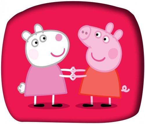 Peppa Pig párna, formapárna, díszpárna 39*30 cm Két jóbarát