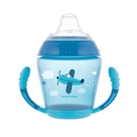 Canpol Cseppmentes itatópohár puha ivócsőrrel 230 ml (9h+) - Kék
