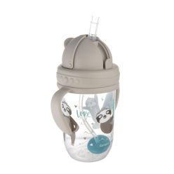   Canpol Babies Cseppmentes szívószálas itatópohár nehezékkel  270 ml (6h+) - Lajhár
