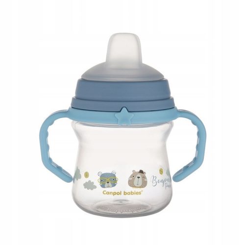 Canpol Babies Bonjour Paris Itatópohár szilikonos ivócsőrrel  150 ml (6h+) - Kék