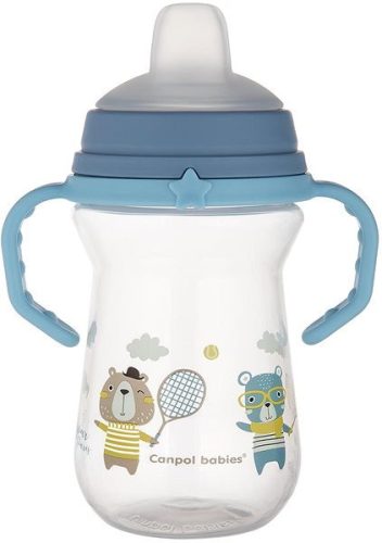 Canpol Babies Bonjour Paris Itatópohár szilikonos ivócsőrrel  250 ml (6h+) - Kék