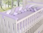 BabyLion Prémium Fonott rácsvédő - Lila-Szürke-Fehér