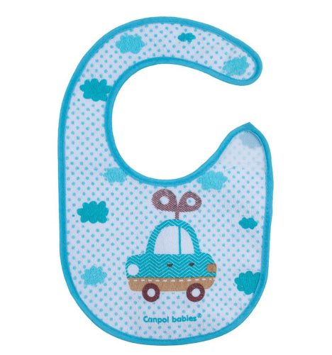 Canpol Babies Toys tépőzáras pamut előke - Kék