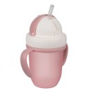 Canpol Babies FlipTop szívószálas pohár 210 ml (9h+) - Matt rózsaszín