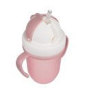 Canpol Babies FlipTop szívószálas pohár 210 ml (9h+) - Matt rózsaszín