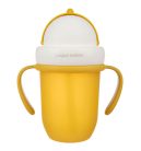 Canpol Babies FlipTop szívószálas pohár 210 ml (9h+) - Matt sárga
