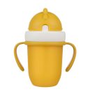 Canpol Babies FlipTop szívószálas pohár 210 ml (9h+) - Matt sárga