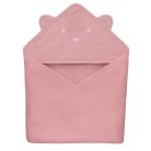 Lionelo Muslin pamut kapucnis törölköző - Pink Baby