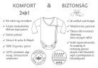 Kenguru Hosszú ujjú átlapolós, dupla patentos pamut body - Mogyoró (38-44)