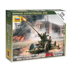   Zvezda Soviet 37 mm Anti-Aircraft Gun 61-K with Crew  1:72 makett harcjármű (6115)