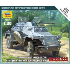   Zvezda Sd.Kfz.222 Armored Car  1:100 makett harcjármű (6157)
