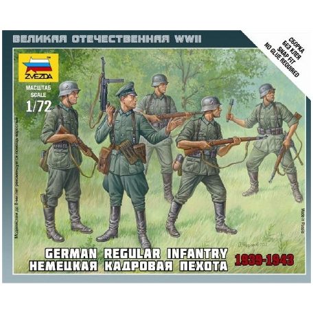 Zvezda German Regular Infantry /1939-43/  makett figura 1:72 (6178)