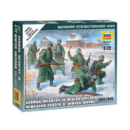 Zvezda German Infantry /Winter uniform/  makett figura 1:72 (6198)