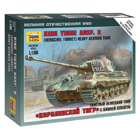 Zvezda Sd. Kfz. 182 King Tiger Henschel  1:100 makett harcjármű (6204)