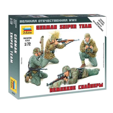Zvezda German Sniper Team Military small sets makett  makett figura 1:72 (6217)