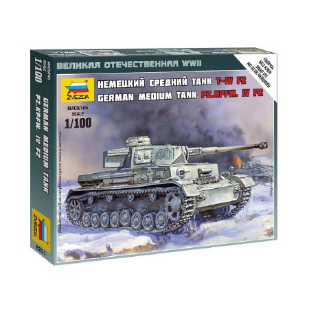 Zvezda Panzer IV Ausf. F2  1:100 makett harcjármű (6251)