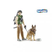Bruder bworld Erdész felszereléssel és kutyával (62660)