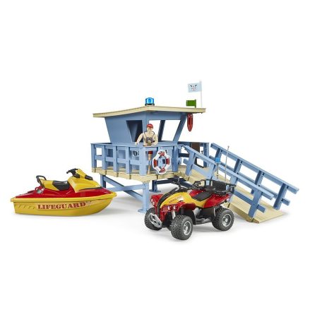 Bruder bworld Lifeguard állomás Quaddal és PWC-vel (62780)