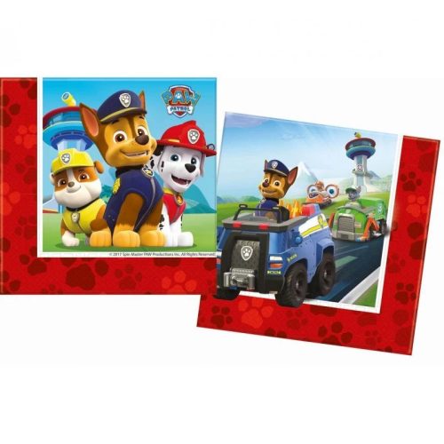 Paw Patrol Rescue Heroes, Mancs Őrjárat szalvéta 20 db-os, 33x33 cm