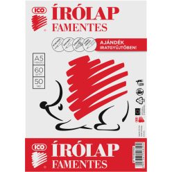 Írólap A/5, famentes, 50 lap/csomag, ICO Süni