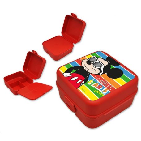 Disney Mickey Summer több rekeszes uzsonnás doboz, szendvicsdoboz *