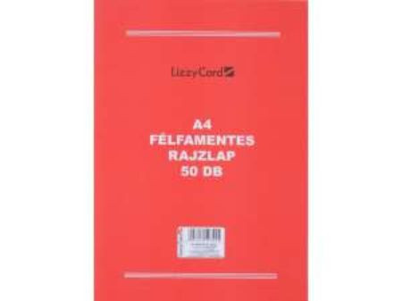 Félfamentes rajzlaptömb 50 lapos - A4