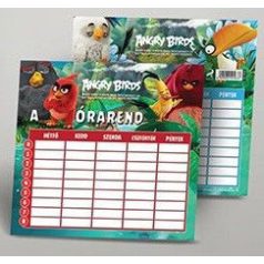   Angry Birds órarend 16x17 cm, közepes, kétoldalas, Movie *