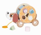Tooky Toys Húzható kutyás formabedobó fa játék