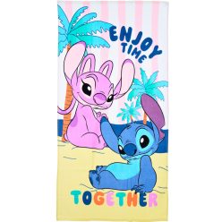   Disney Lilo és Stitch, A csillagkutya Together fürdőlepedő, strand törölköző 70x140cm