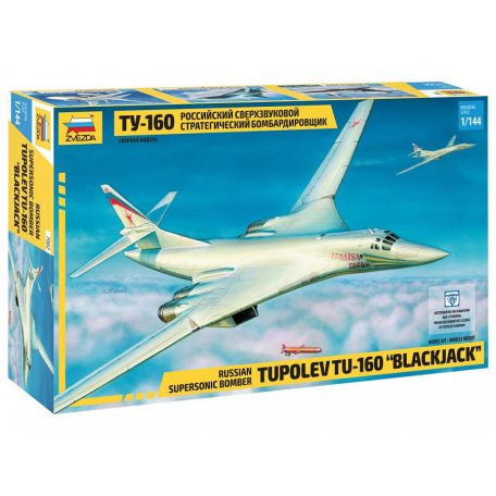 Zvezda Tupoljev TU-160 szuperszonikus bombázó Blackjack 1:144 makett repülő (7002)