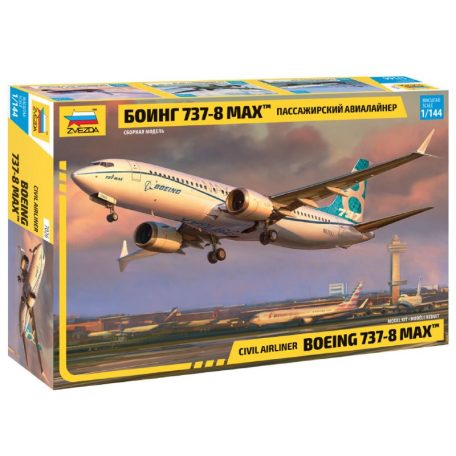 Zvezda Boeing 737-8 MAX makett  1:144 makett repülő (7026)