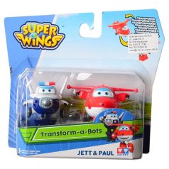   Super Wings 2 db Átalakítható Mini Repülő bot Jett és Paul (710630A)