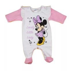   Belül bolyhos hosszú ujjú rugdalózó Minnie egér mintával (Méret: 62)