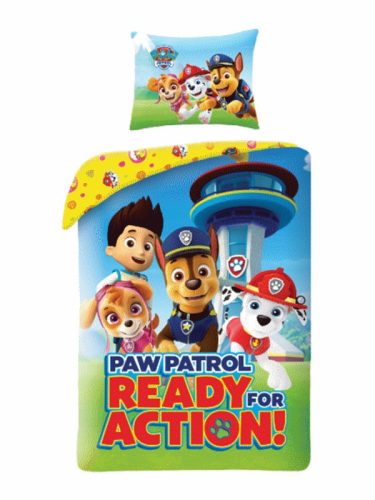 Paw Patrol, Mancs Őrjárat ágyneműhuzat 140×200cm, 70×90 cm Paw Patrol Ready for Action!