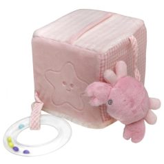   BabyBruin Kocka 3D-s tengeri állatokkal 10*10*10 cm rózsaszín