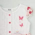 Lepke mintás pink nyári ruha (Méret: 110)
